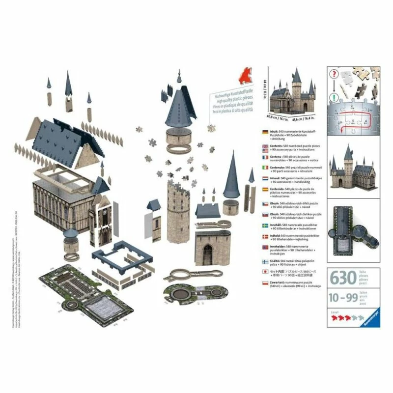 3D Puzzle: Harry Potter Hogwarts Schloss - Die Große Halle (540 Teile) 4 3D Puzzle: Harry Potter Hogwarts Schloss - Die Große Halle (540 Teile) – Bild 2