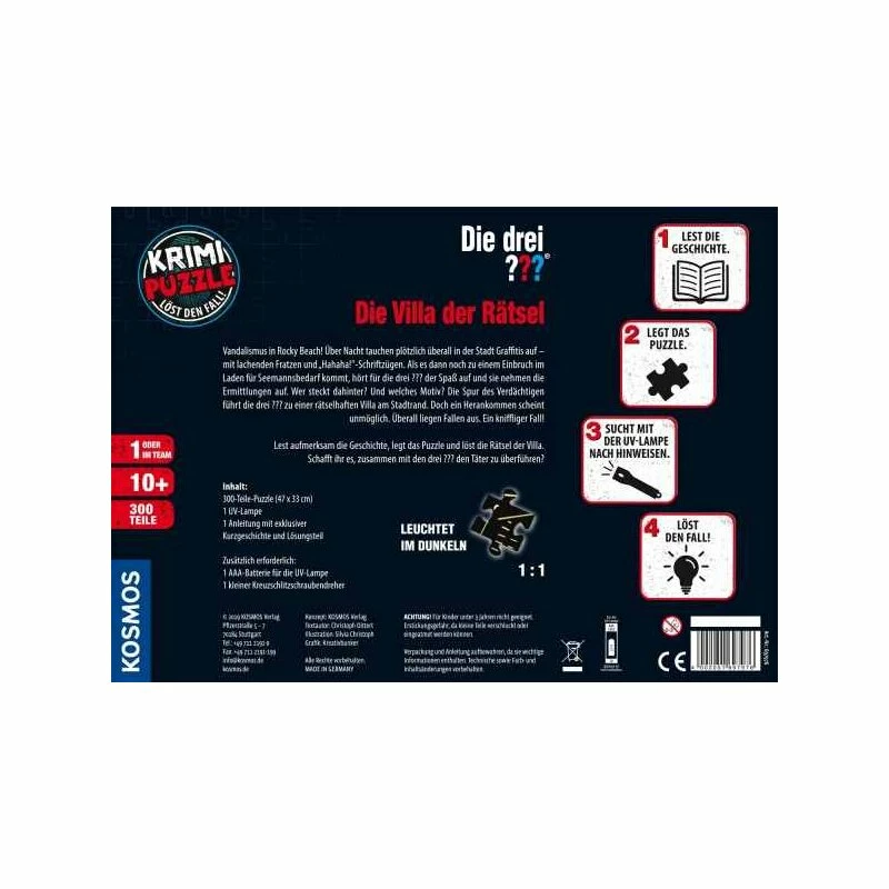 Krimipuzzle: ??? Die Villa Der Rätsel (300 Teile) 4 Krimipuzzle: ??? Die Villa Der Rätsel (300 Teile) – Bild 2