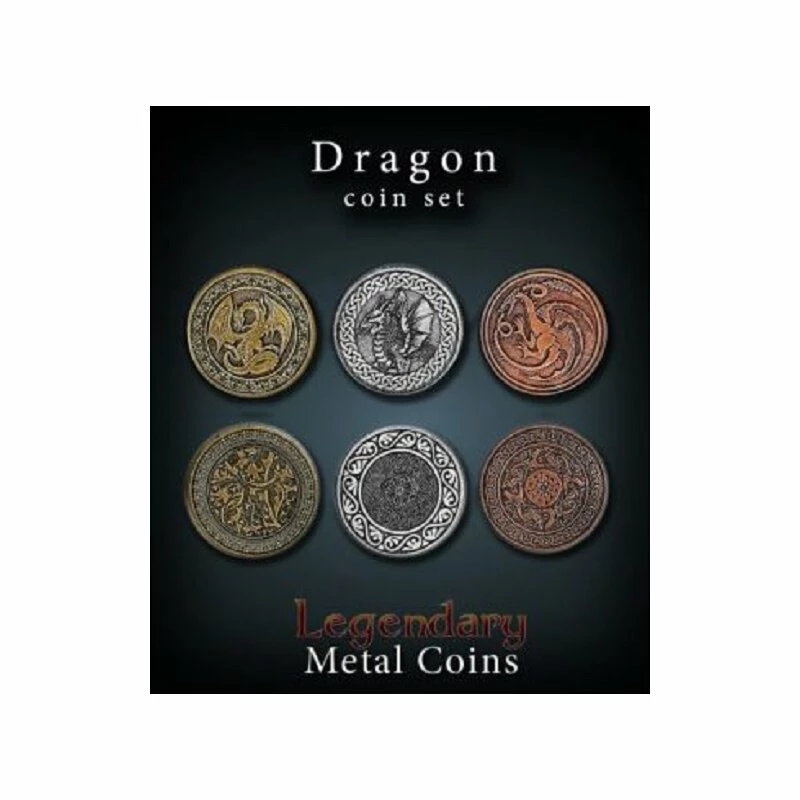 Legendary Metal Coins - Drachen Set (24) 3 Legendary Metal Coins - Drachen Set (24)