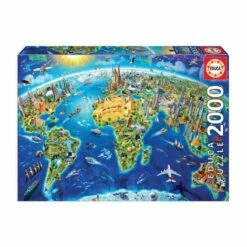 EDUCA Puzzle: World Landmarks Globe (2000 Teile)