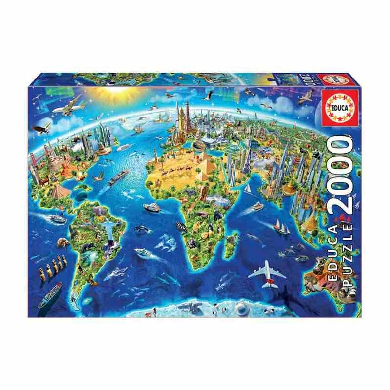 EDUCA Puzzle: World Landmarks Globe (2000 Teile) 3 EDUCA Puzzle: World Landmarks Globe (2000 Teile)