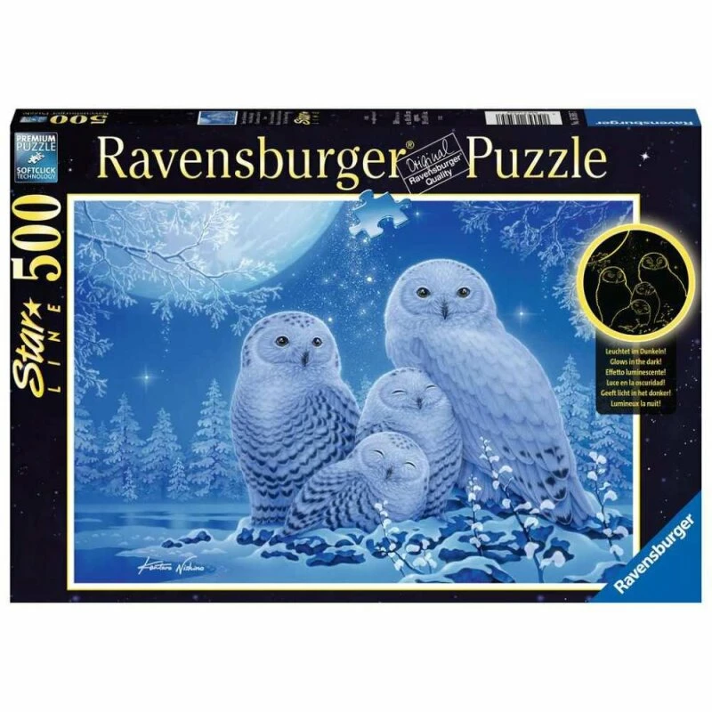 Ravensburger Puzzle: Eulen Im Mondschein (500 Teile) 3 Ravensburger Puzzle: Eulen Im Mondschein (500 Teile)