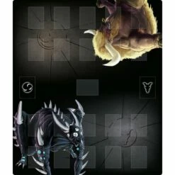 Tales Are Real: Neopren Spielmatte „Minotaurus Vs Schreckensalb“ 24“x28“ (61x71 Cm)